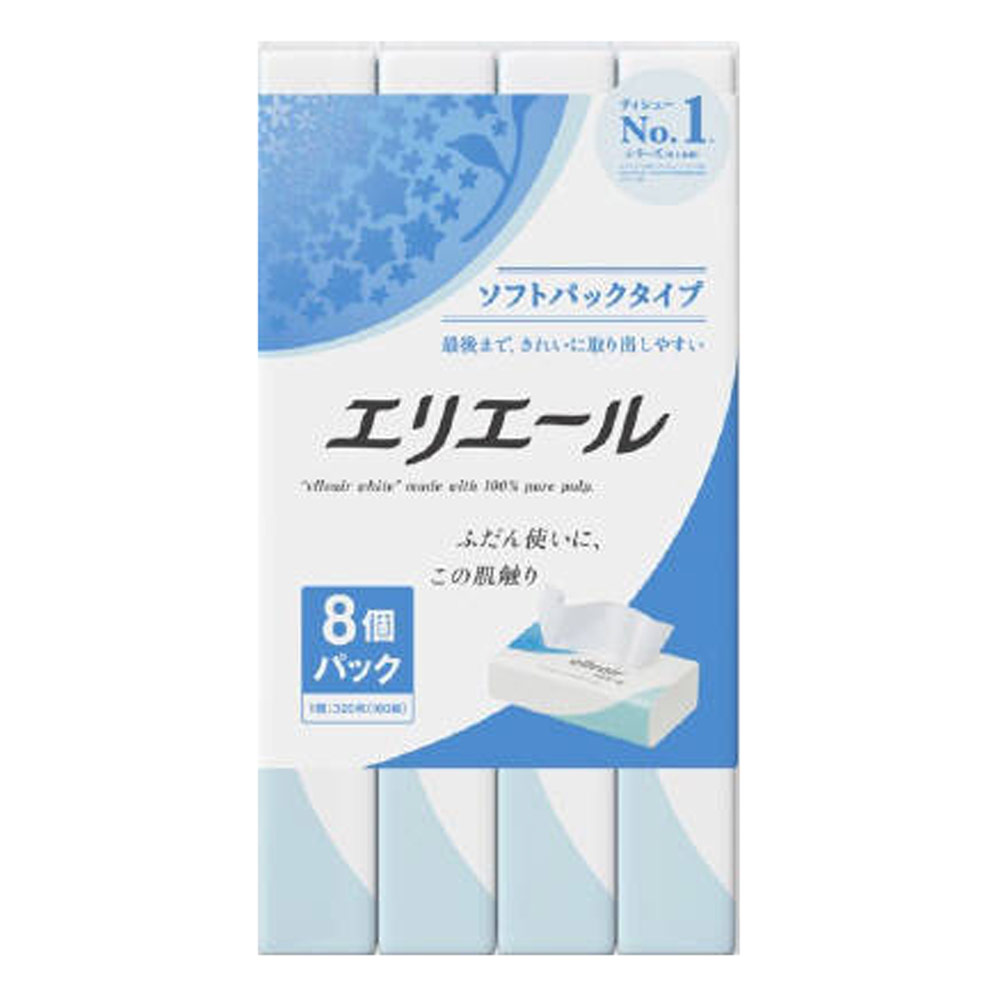 大王製紙　エリエールティシュー　ソフトパック　１６０Ｗ　８Ｐ
