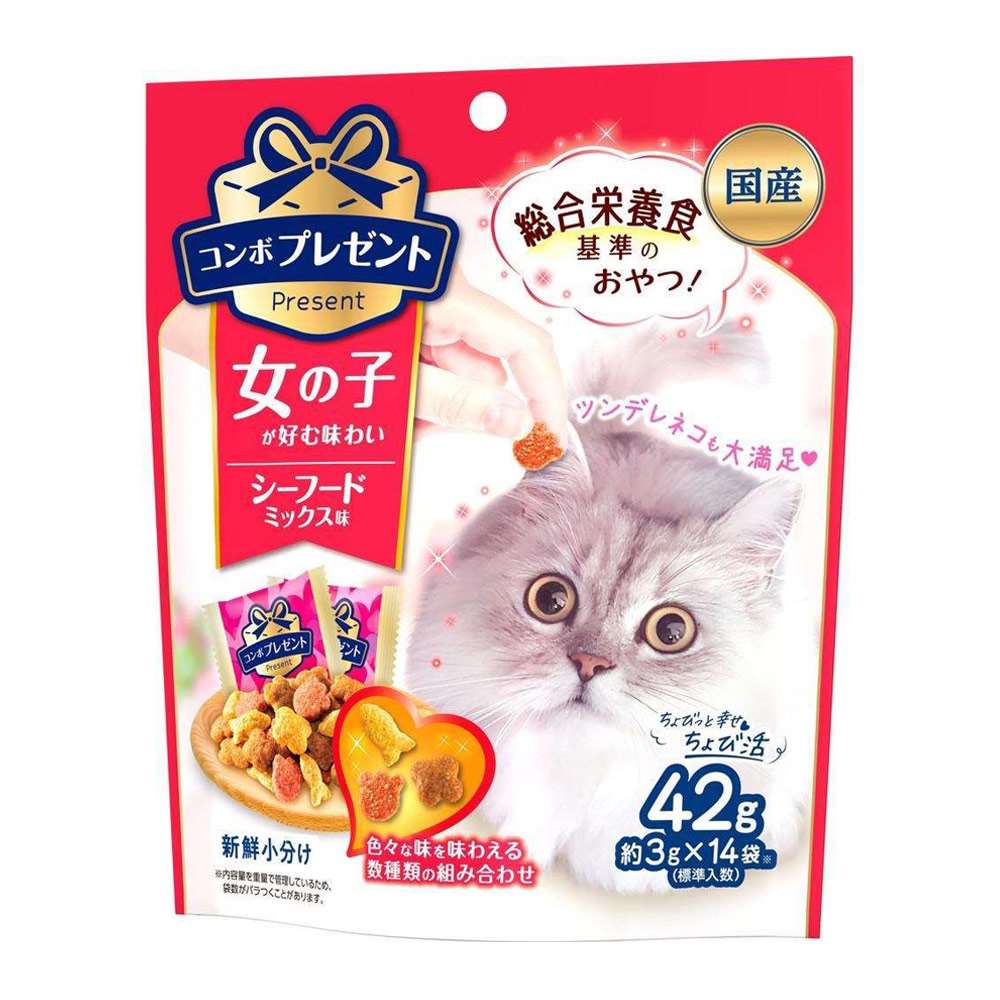 日本ペットフード　プレゼントおやつ　女の子用シーフードＭＩＸ４２ｇ 女の子用シーフードＭＩＸ４２ｇ