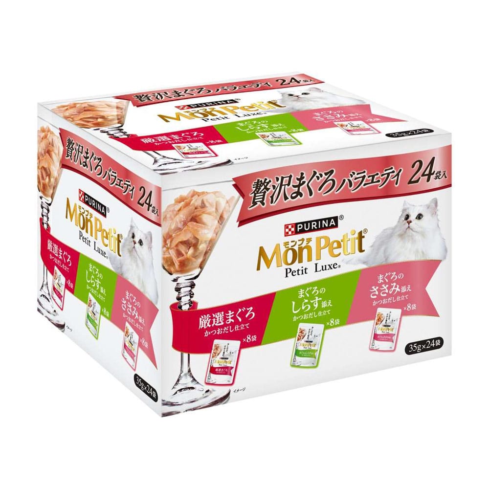 ネスレ日本　モンプチ　プチリュクス　贅沢鮪バラエティ３５ｇ×２４袋入 贅沢鮪バラエティ
