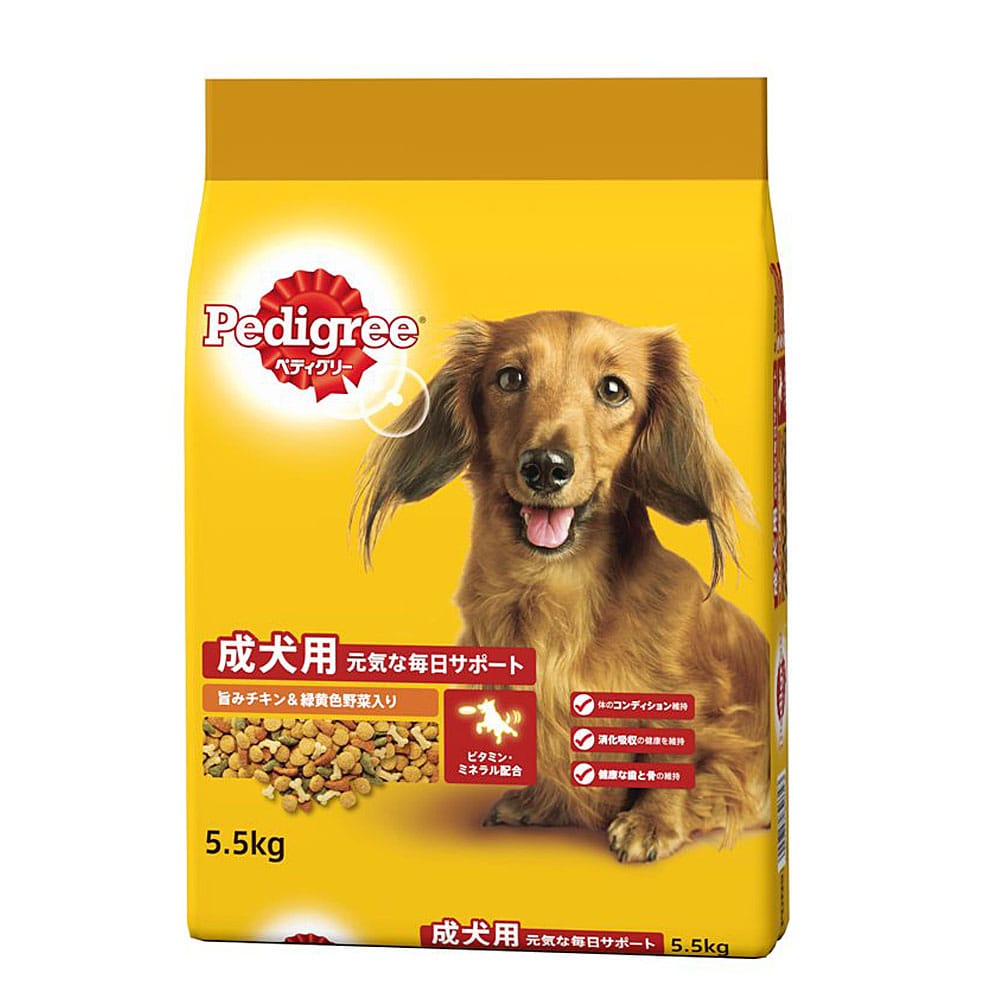 ペディグリー 成犬用 旨みチキン＆緑黄色野菜入り ５．５ｋｇ 成犬用 旨みチキン＆緑黄色野菜入り 5．5ｋｇ