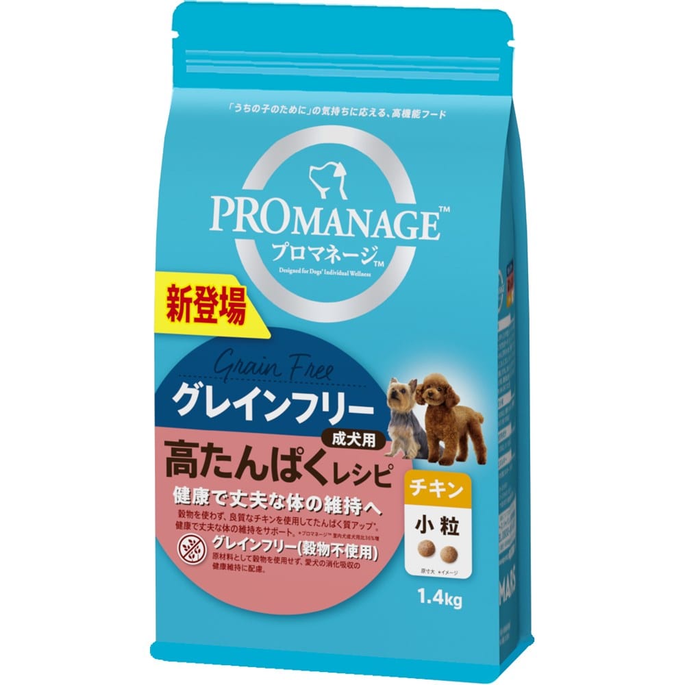 プロマネージ 成犬用 高たんぱくレシピ チキン 小粒 １．４ｋｇ ×６個セット 高たんぱくレシピ チキン 小粒 １．４ｋｇ ×6個