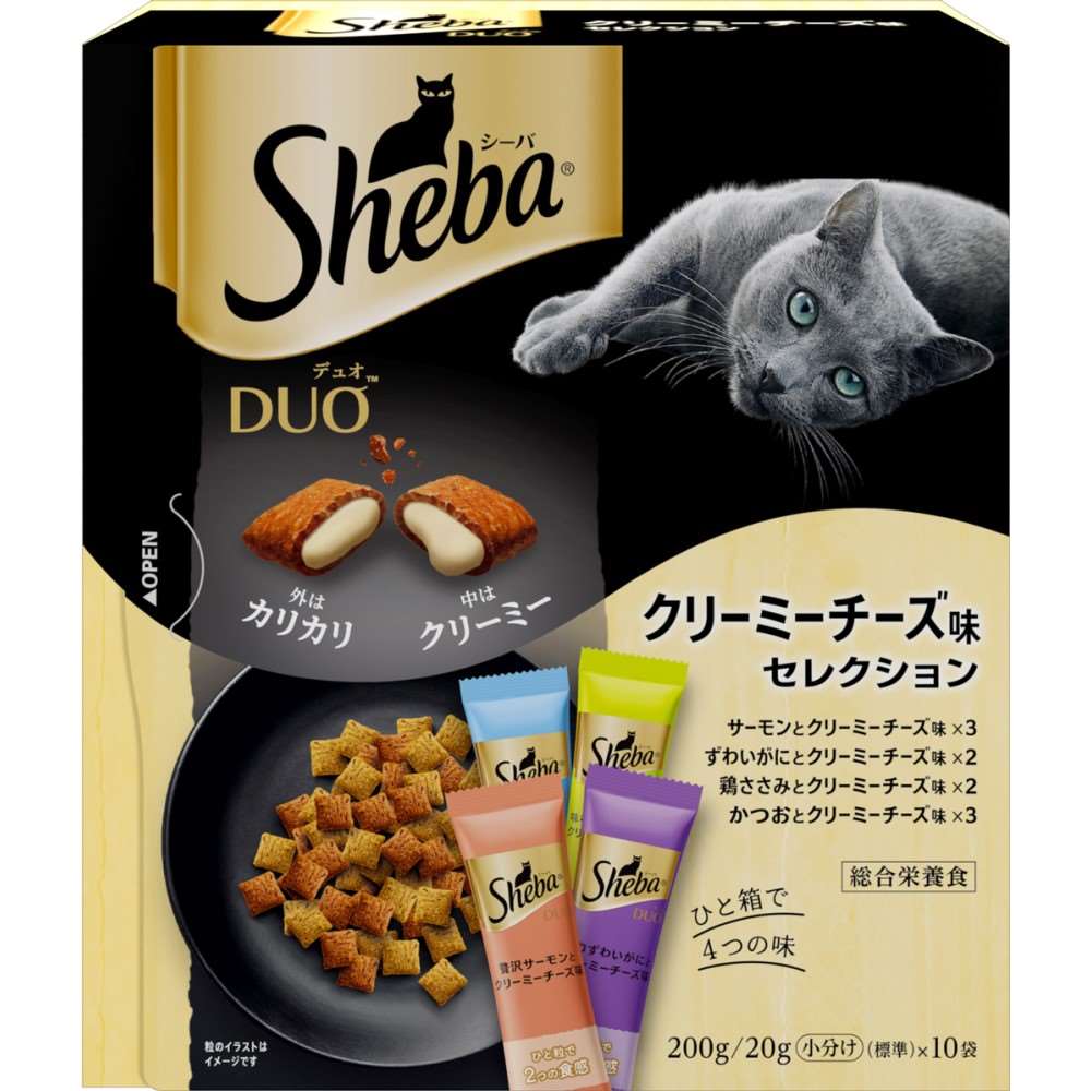 シーバ　デュオ　キャットフード　ドライ　クリーミーチーズ味セレクション　２００ｇ　成猫用 クリーミーチーズ味セレクション