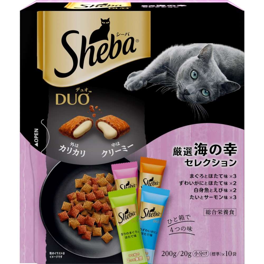 シーバ　デュオ　キャットフード　ドライ　厳選海の幸セレクション　２００ｇ　成猫用 厳選海の幸セレクション