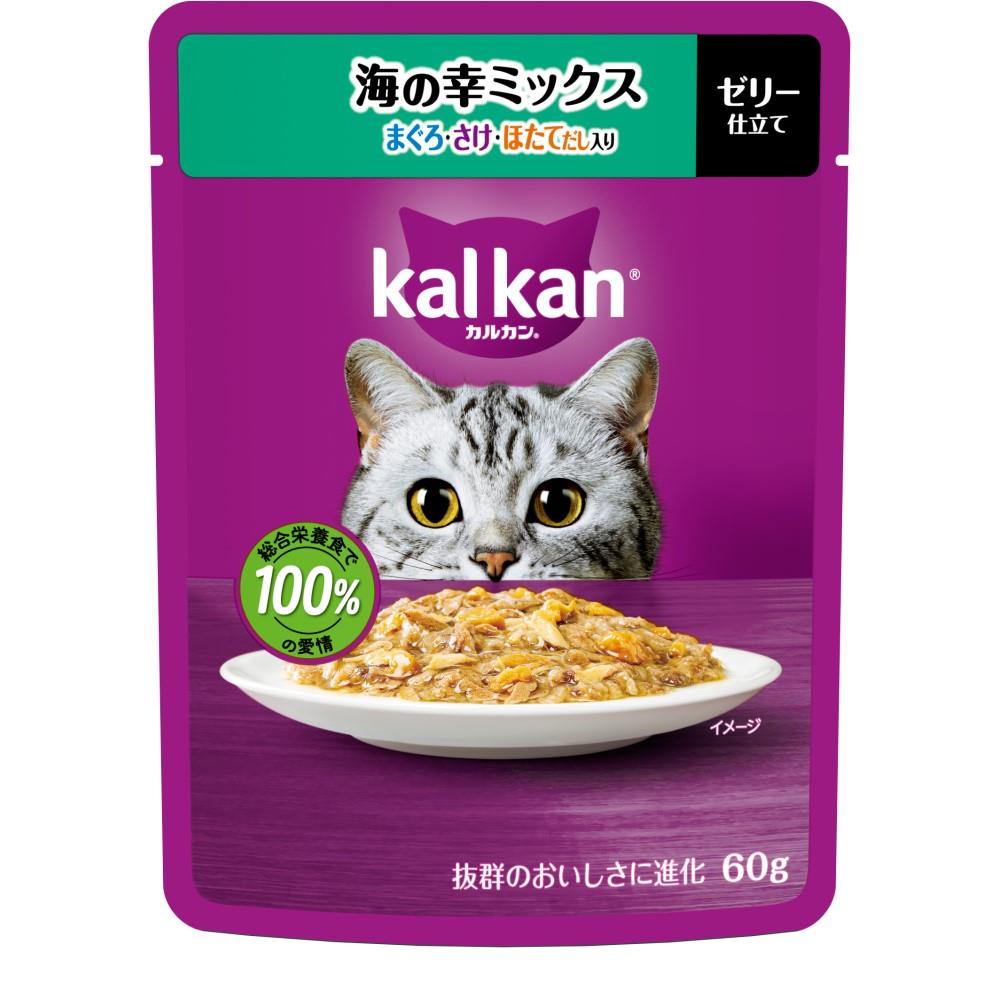 マースジャパンリミテッド　カルカンパウチ１Ｐ　海の幸ミックス　鮪・鮭・帆立 海の幸ミックス　鮪・鮭・帆立