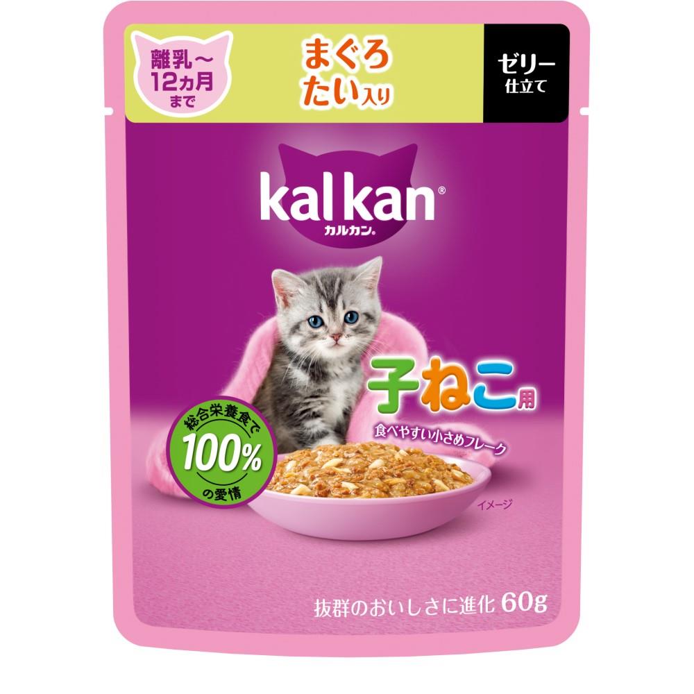 マースジャパンリミテッド　カルカンパウチ１Ｐ　子猫用　まぐろ　たい 子猫用　まぐろ　たい