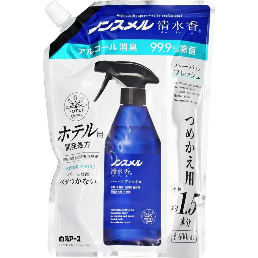 白元アース　ノンスメル清水香　ハーバルフレッシュ詰替６００ｍｌ ハーバルフレッシュ