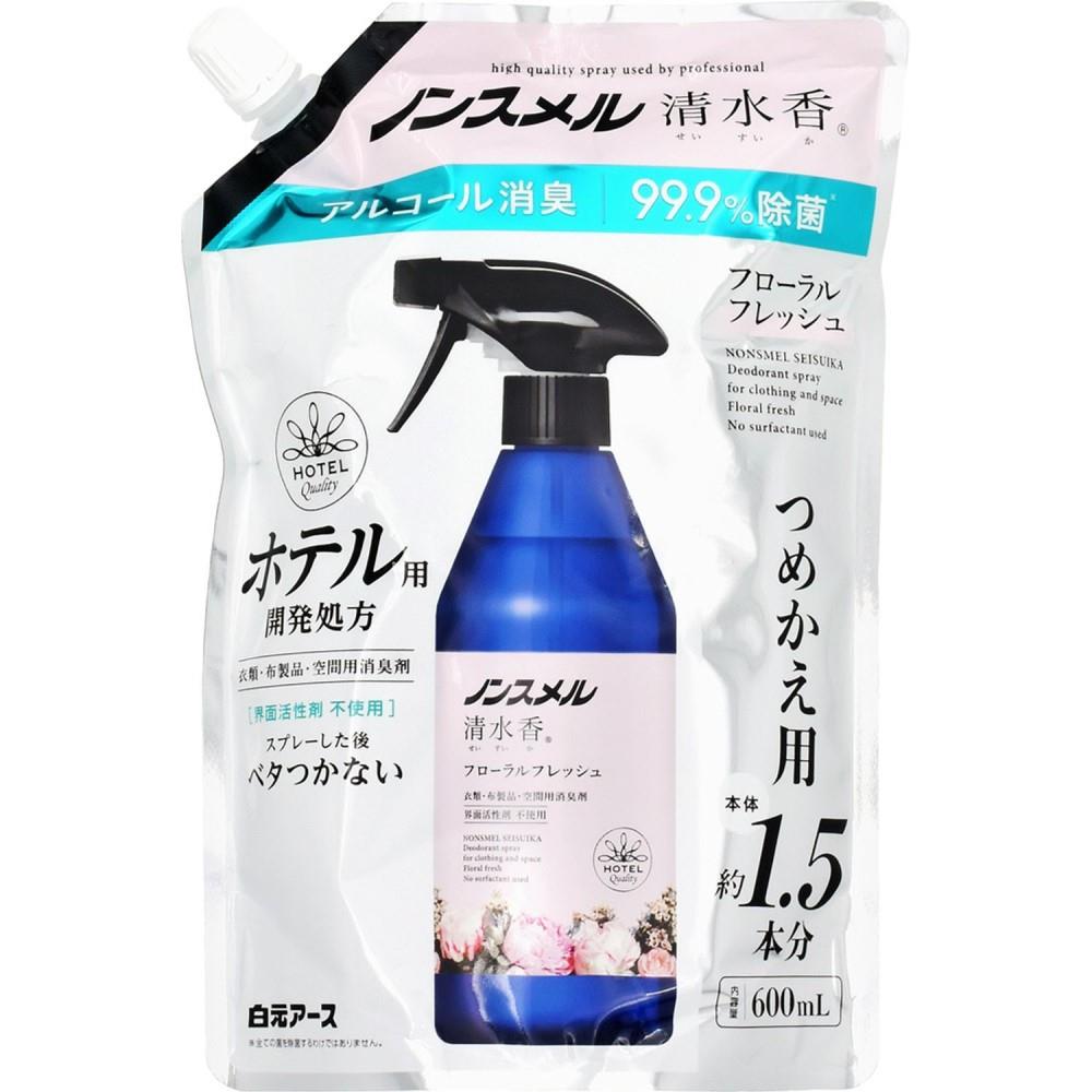 白元アース　ノンスメル清水香　フローラルフレッシュ詰替６００ｍｌ フローラルフレッシュ