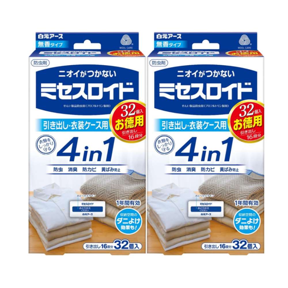 白元アース　ミセスロイド１年防虫　お徳用　引き出し用３２個入×２Ｐ ３２個入×２Ｐ