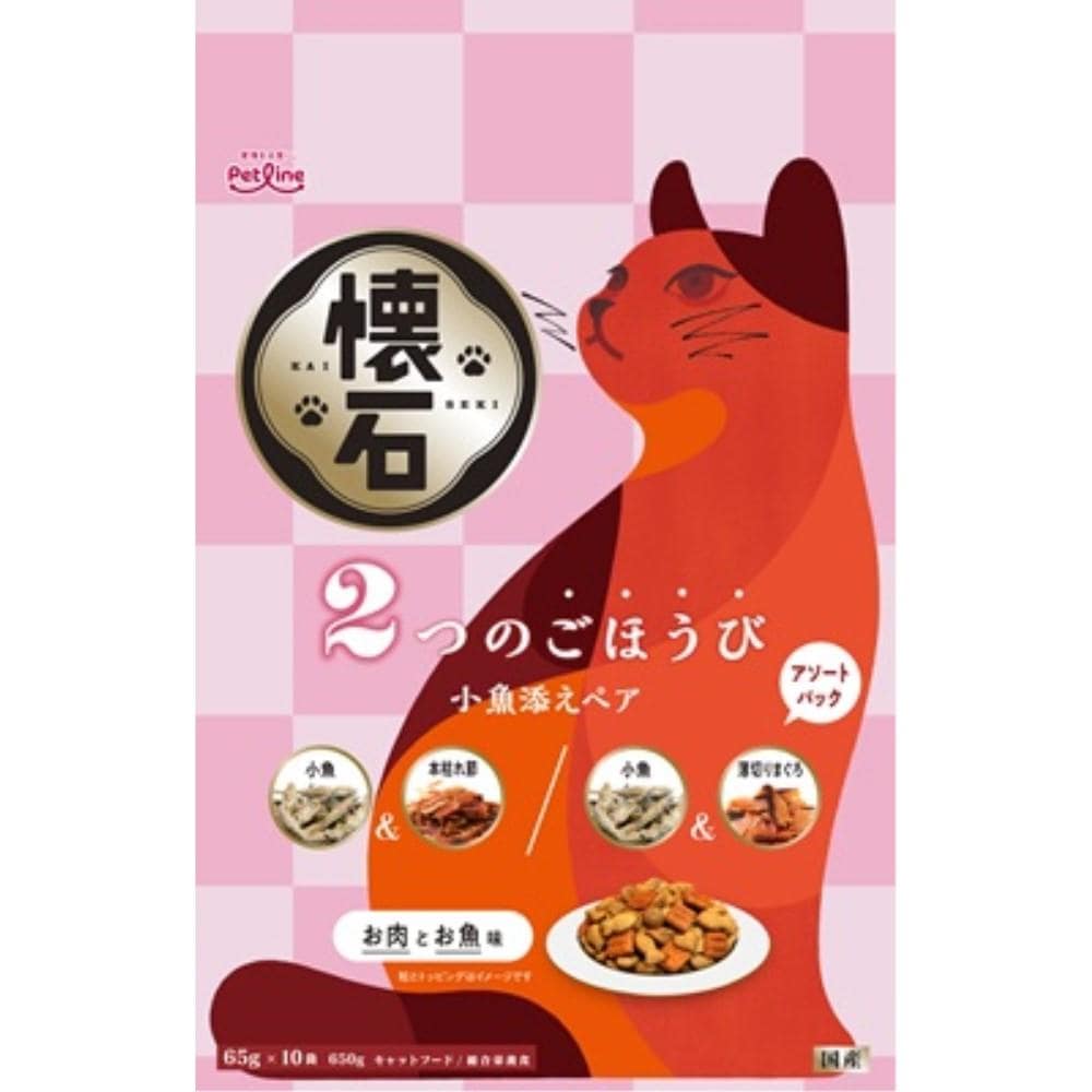 ペットライン　懐石　２つのごほうび　小魚添えペア　６５０ｇ 小魚添えペア　６５０ｇ