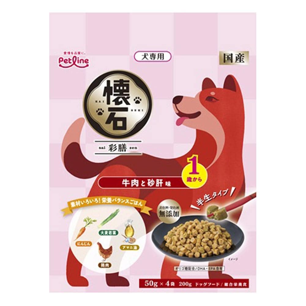 ペットライン　懐石彩膳　１歳から牛肉と砂肝２００ｇ