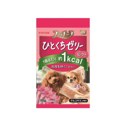 プッチーヌひとくちゼリー国産若鶏ささみ入りビーフ味４８ｇ ビーフ味