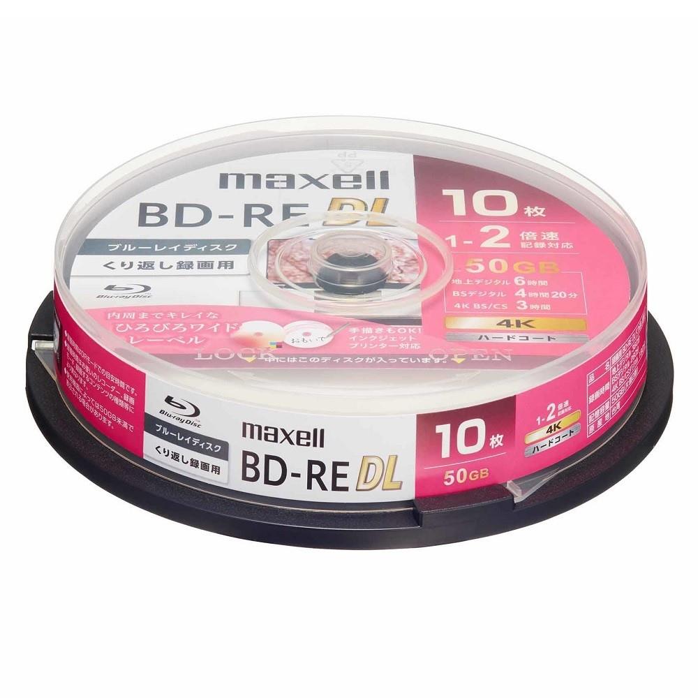 マクセル　録画用ＢＤ－ＲＥ　ＤＬ　ＢＥＶ５０ＷＰＧ．１０ＳＰ １０枚パック