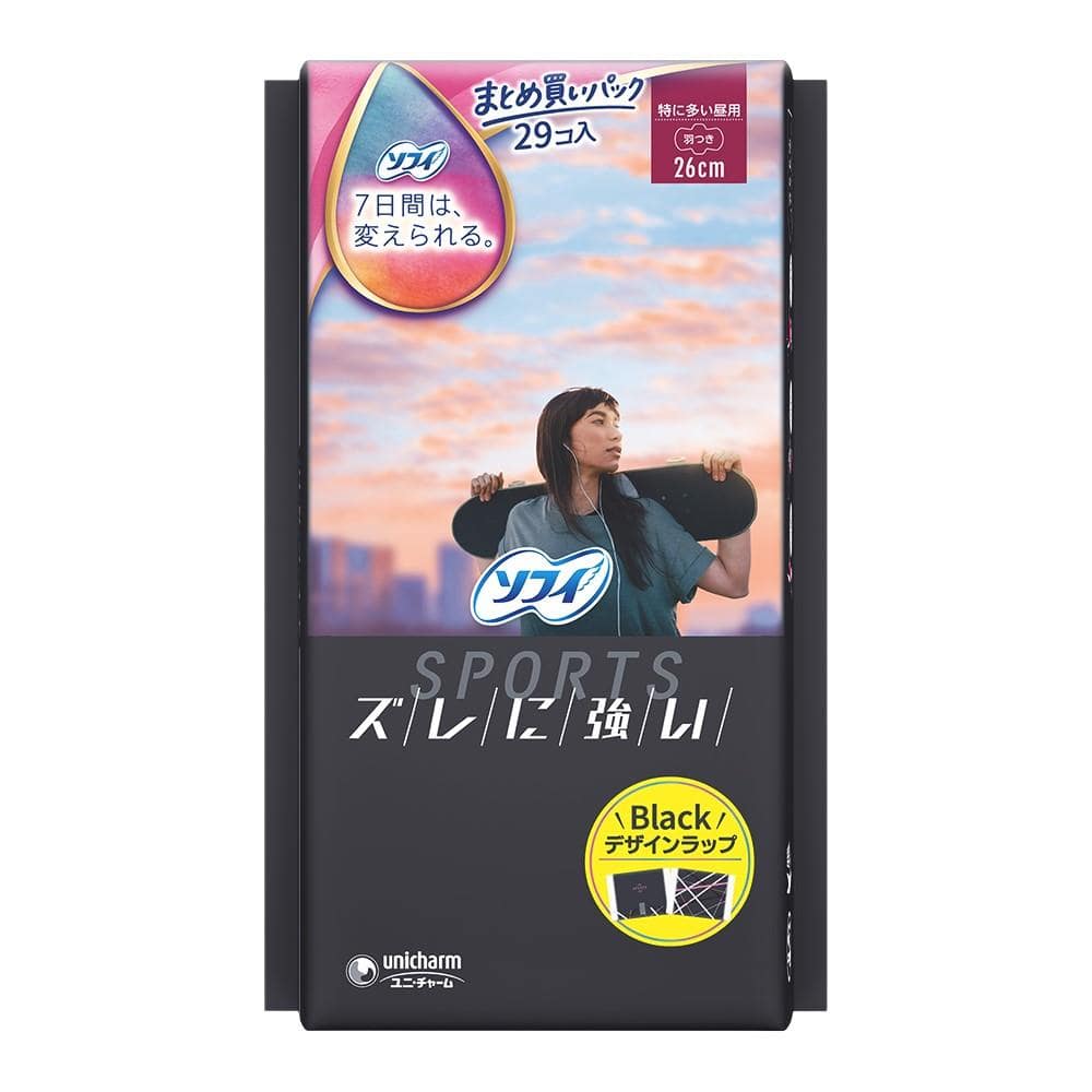 ユニ・チャーム　ソフィＳＰＯＲＴＳ　２６０羽つき　２９枚 ２６０羽つき　２９枚