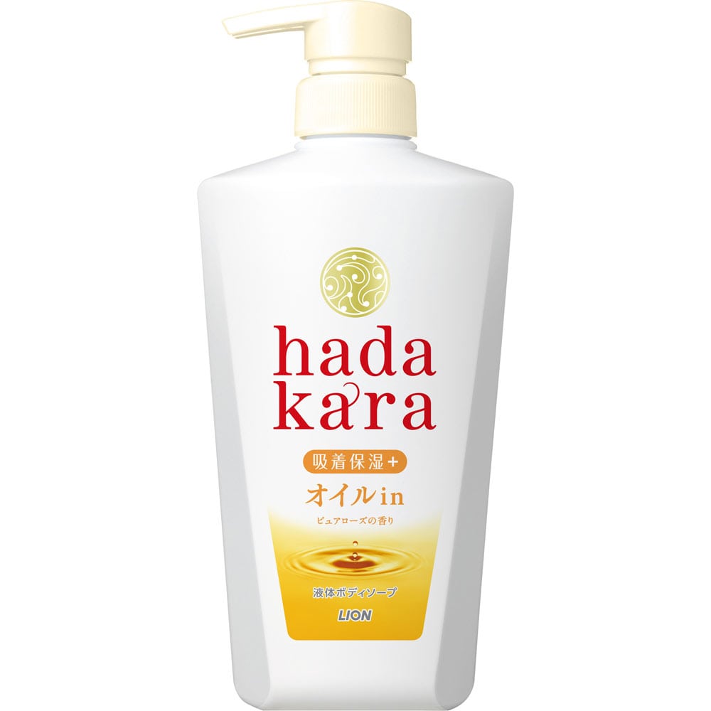 hadakara(ハダカラ) ボディソープ オイルインタイプ ピュアローズの香り 本体 480ml 本体