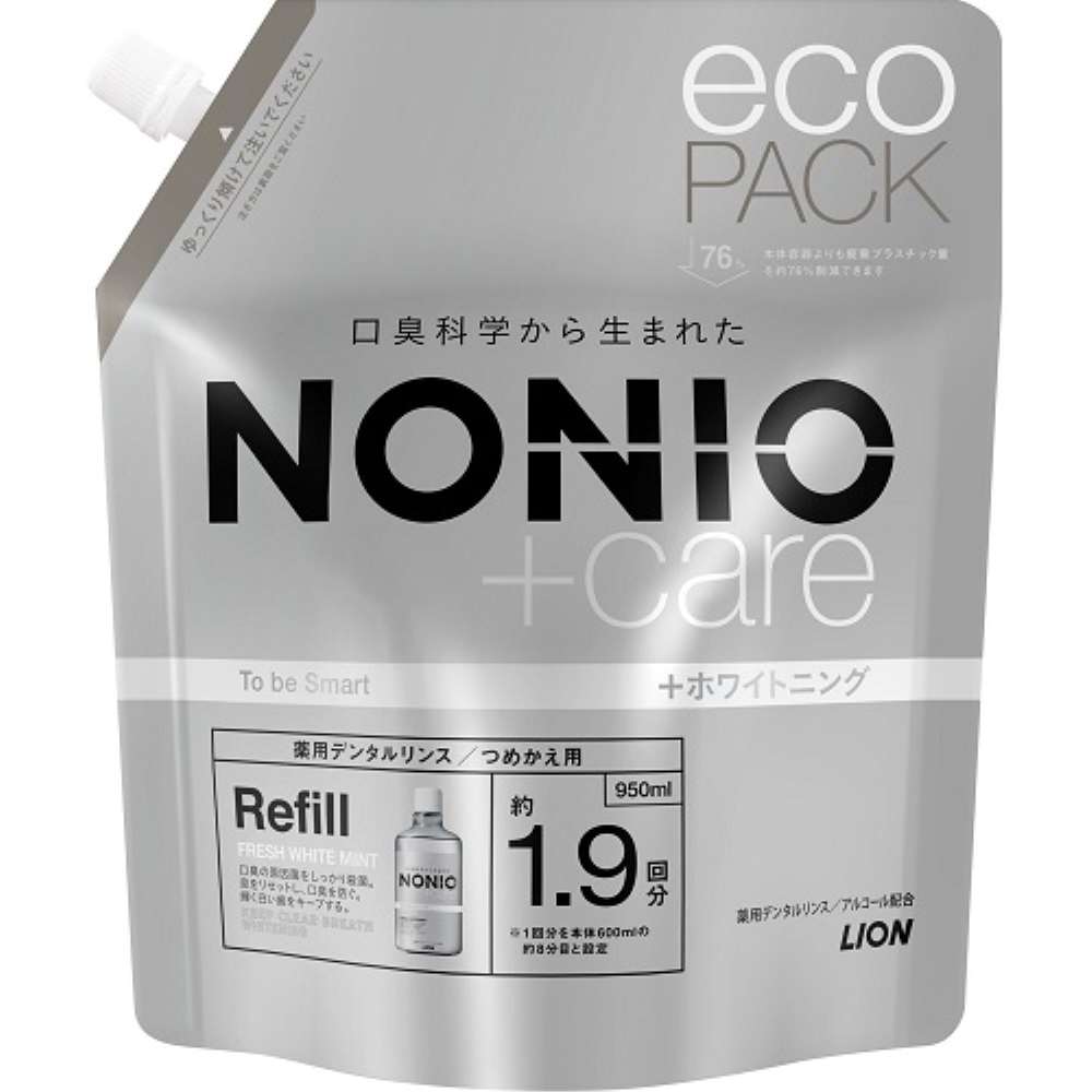 ライオン　ＮＯＮＩＯプラスホワイトニング　デンタルリンス　つめかえ用　950