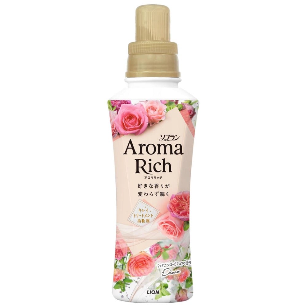 ライオン ソフラン　アロマリッチ　ダイアナ　フェミニンローズアロマの香り　本体 480ml ダイアナ 本体