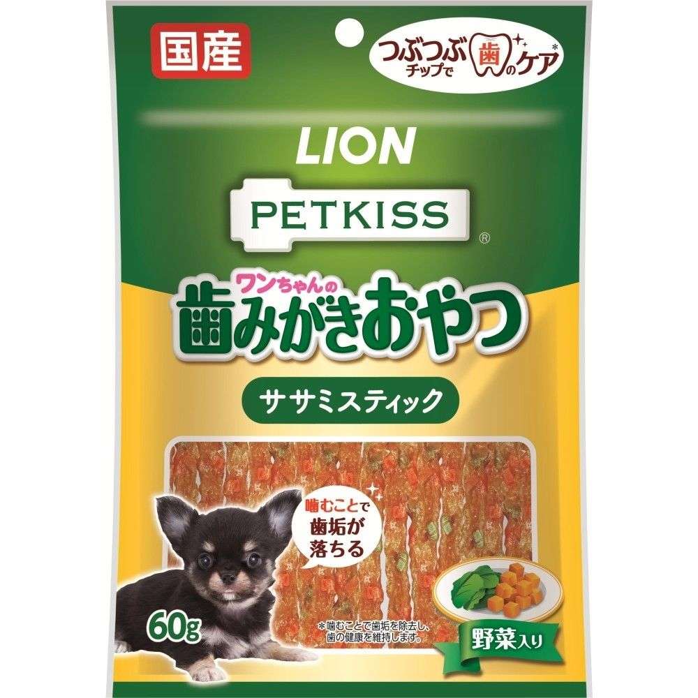 ＰＥＴＫＩＳＳ　つぶつぶチップ入り　ササミスティック　野菜入り　６０ｇ