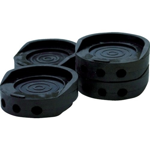ＷＡＫＩ　ＨＹＰＥＲ防振ゴム　φ７０Ｘ２５ｍｍ ４枚入　ブラック　ＥＧＨ００５