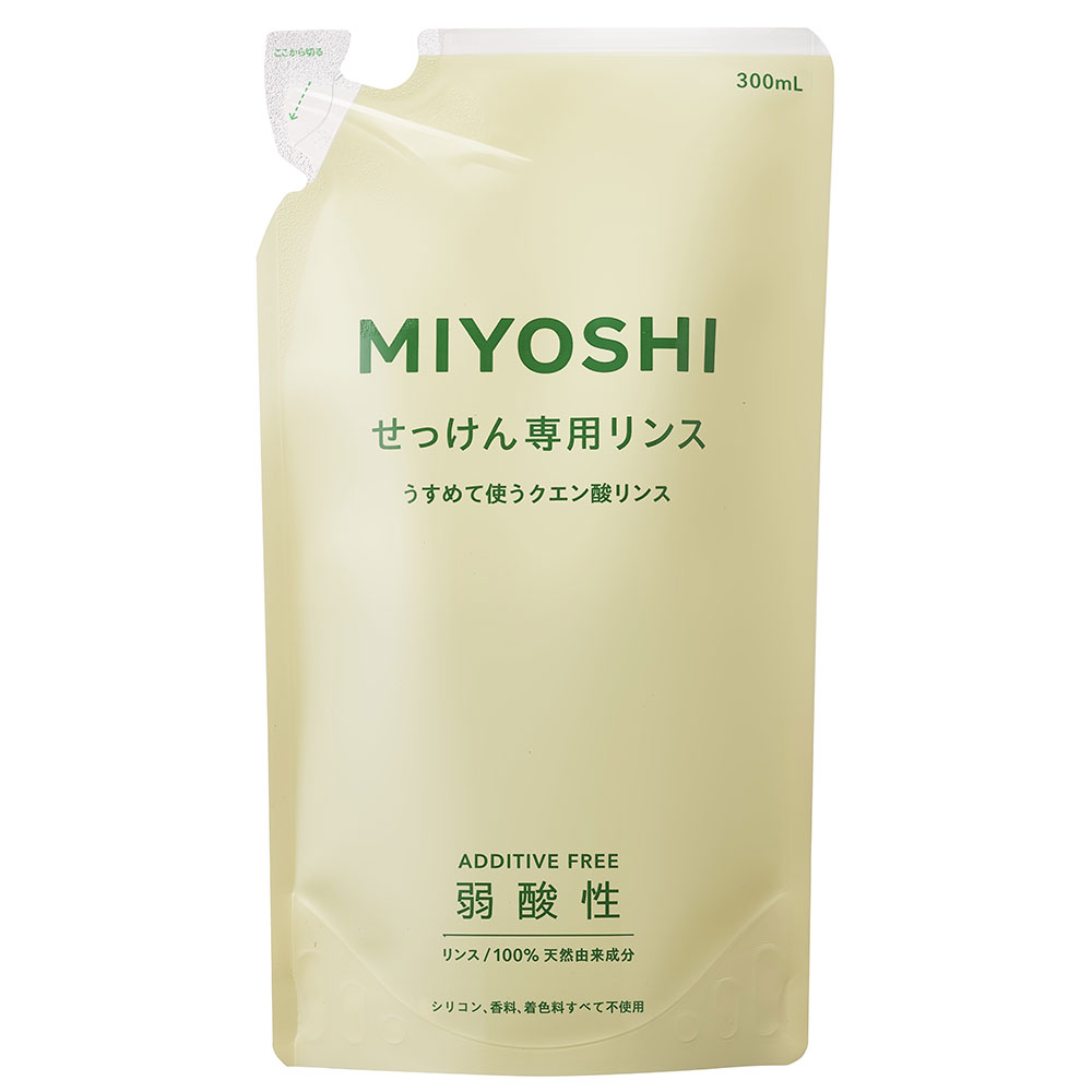 無添加せっけん専用リンス替　３００ｍｌ