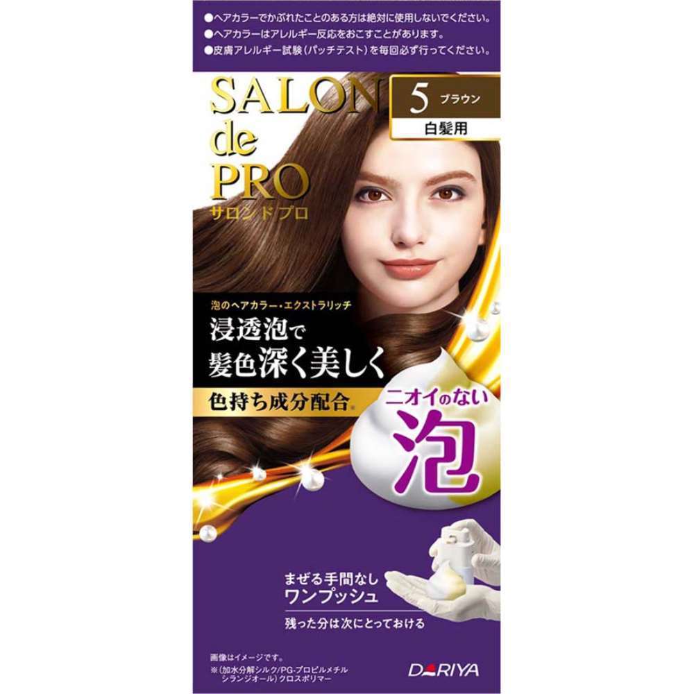 ダリヤ　サロンドプロ泡のヘアカラー・エクストラリッチ（白髪用）　５ブラウン ブラウン