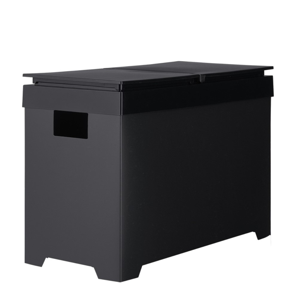 ゴミ箱 20L シンプルダストボックス ハーフオープン ブラック ブラック