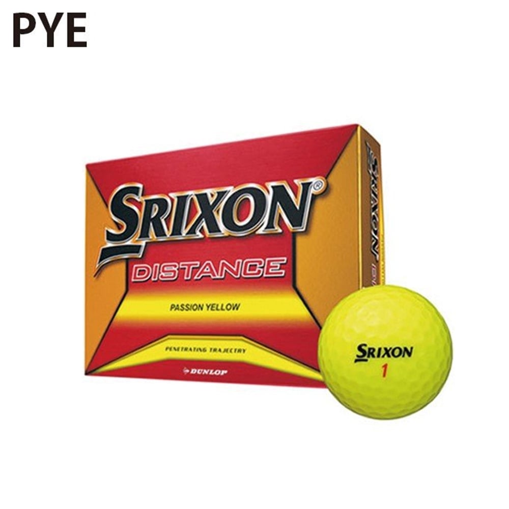 Dunlop ダンロップ ゴルフボール Srixon Distance ゴルフボール 18年モデル 1ダース 12個入り パッションイエロー パッションイエロー 車 自転車 レジャー ホームセンターコーナンの通販サイト