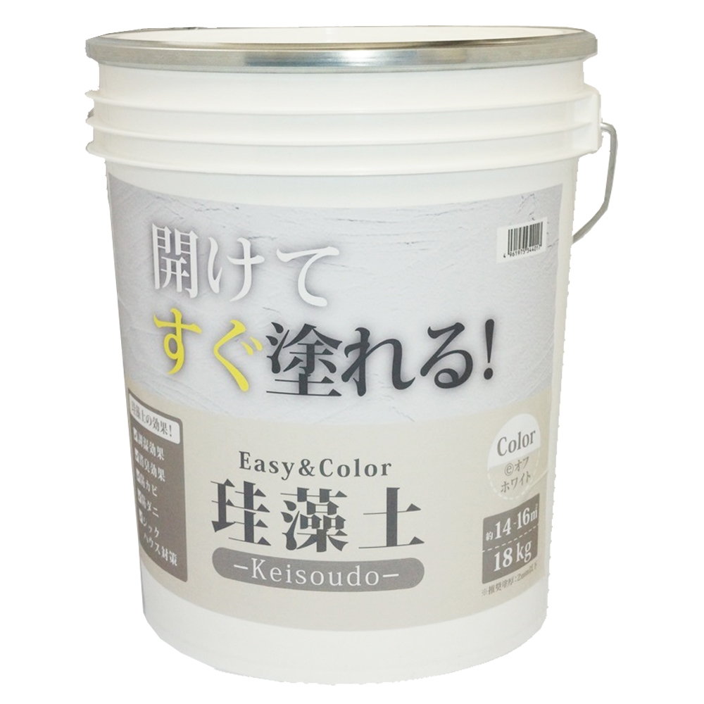 ワンウィル Easy&Color珪藻土 18kg オフホワイト 3793060014