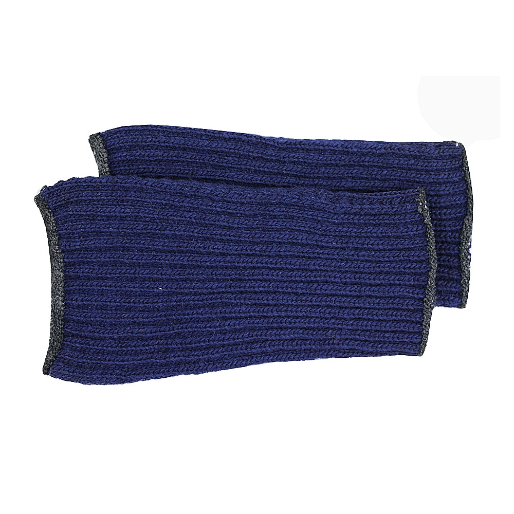 カラーニット手甲１７４０−３Ｐ　紺