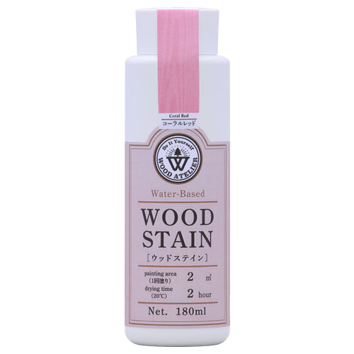 Wood Atelier ウッドステイン 180ml　WS-25 コーラルレッド コーラルレッド