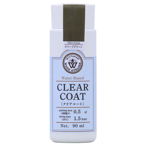 Wood Atelier クリアコート 90ml　CC-08 オリーブグリーン オリーブグリーン