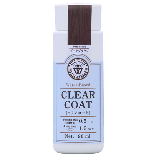 Wood Atelier クリアコート 90ml　CC-12 ダークブラウン ダークブラウン