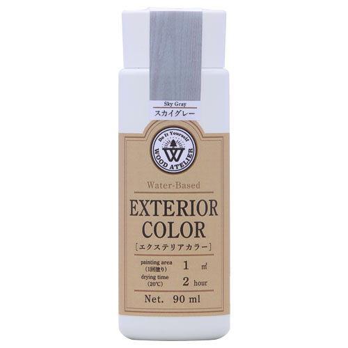 Wood Atelier エクステリアカラー 90ml　EC-03 スカイグレー スカイグレー