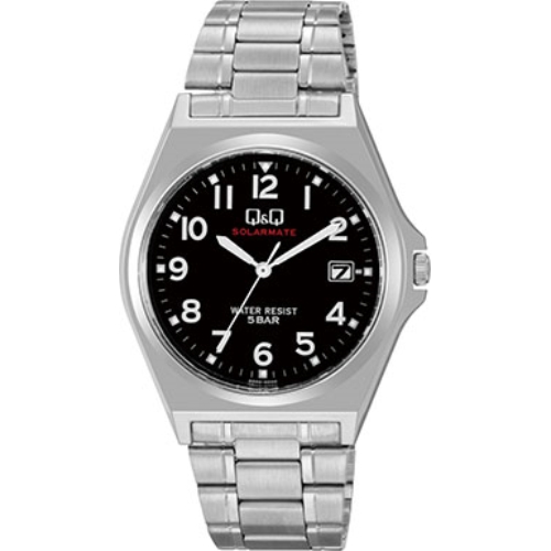 シチズンＱ＆Ｑ紳士ソーラー腕時計　Ｈ０６０－２０５　黒文字板