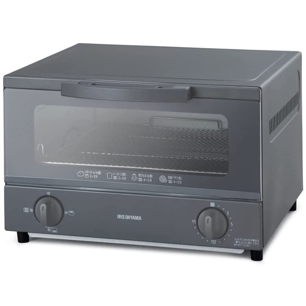 アイリスオーヤマ（IRIS OHYAMA）　トースター オーブントースター 4枚焼き EOT-032-HA アッシュグレー