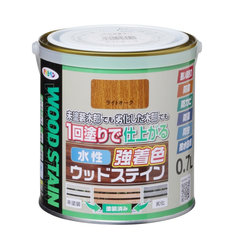 水性強着色ウッドステイン　0.7L　ライトオーク ライトオーク 0.7L