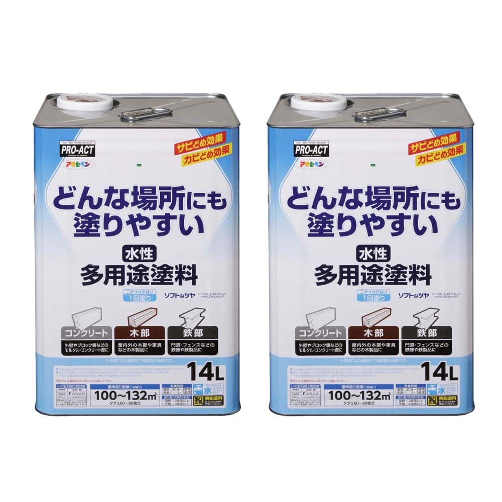 アサヒペン　水性多用途ＳＤ　１４Ｌ　アイボリー　×２個セット アイボリー　２個セット