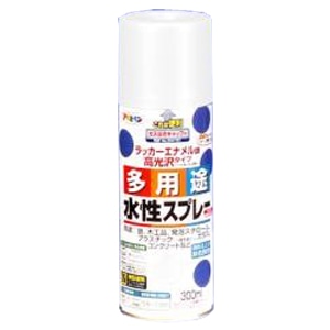 アサヒペン(Asahipen) 水性多用途スプレー　白　３００ｍｌ 白