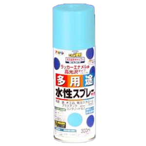 アサヒペン(Asahipen) 水性多用途スプレー　水色　３００ｍｌ 水色