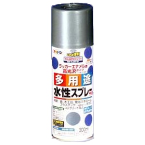 アサヒペン(Asahipen) 水性多用途スプレー　シルバー　３００ｍｌ シルバー