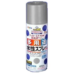 アサヒペン(Asahipen) 水性多用途スプレー　グレー　４２０ｍｌ