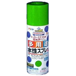アサヒペン(Asahipen) 水性多用途スプレー　トロピカルグリーン　４２０ｍｌ トロピカルグリーン