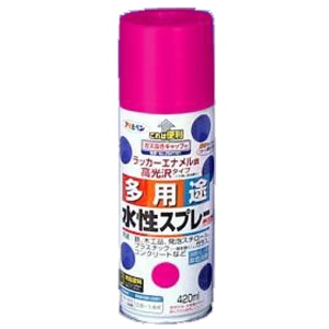 アサヒペン(Asahipen) 水性多用途スプレー　コスモスピンク　４２０ｍｌ コスモスピンク