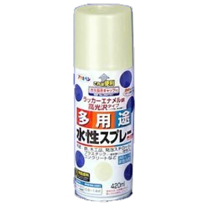 アサヒペン(Asahipen) 水性多用途スプレー　アイボリー　４２０ｍｌ アイボリー