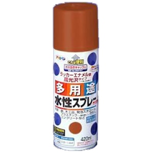 アサヒペン(Asahipen) 水性多用途スプレー　ブリックレッド　４２０ｍｌ ブリックレッド