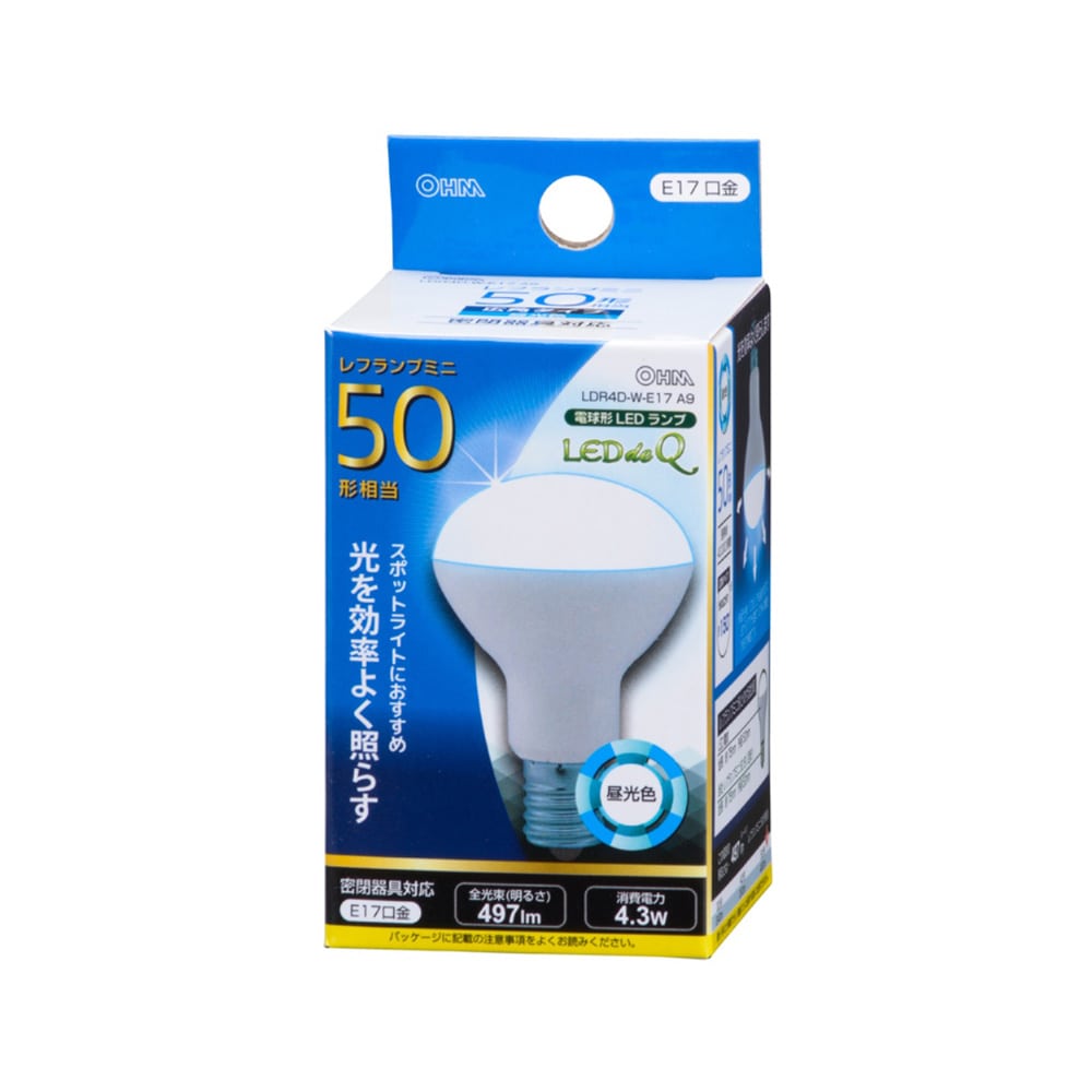 ＬＥＤレフ球　Ｅ１７　ＬＤＲ４Ｄ‐Ｗ‐Ｅ１７　Ａ９