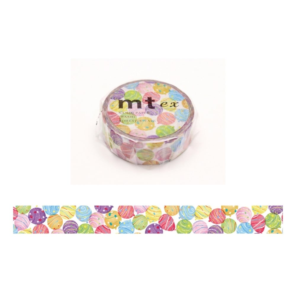 カモ井加工紙　ＭＴＥＸ１Ｐ１６３　１５ｍｍ×７ｍ巻 ヨーヨー風船
