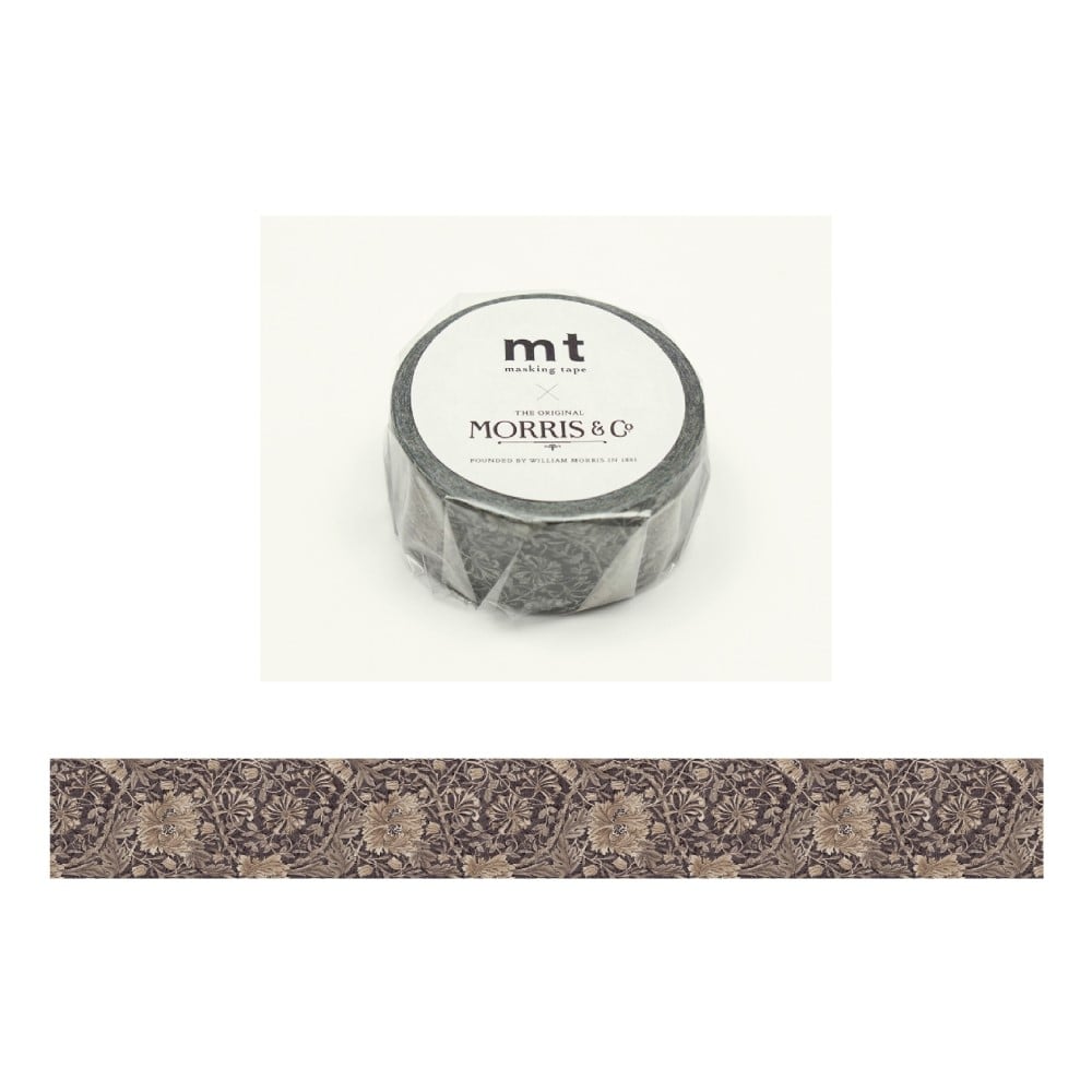 カモ井加工紙　ＭＴＷＩＬＬ１８　２０ｍｍ×７ｍ巻 Pure Honeysuckle & Tullip Black ink