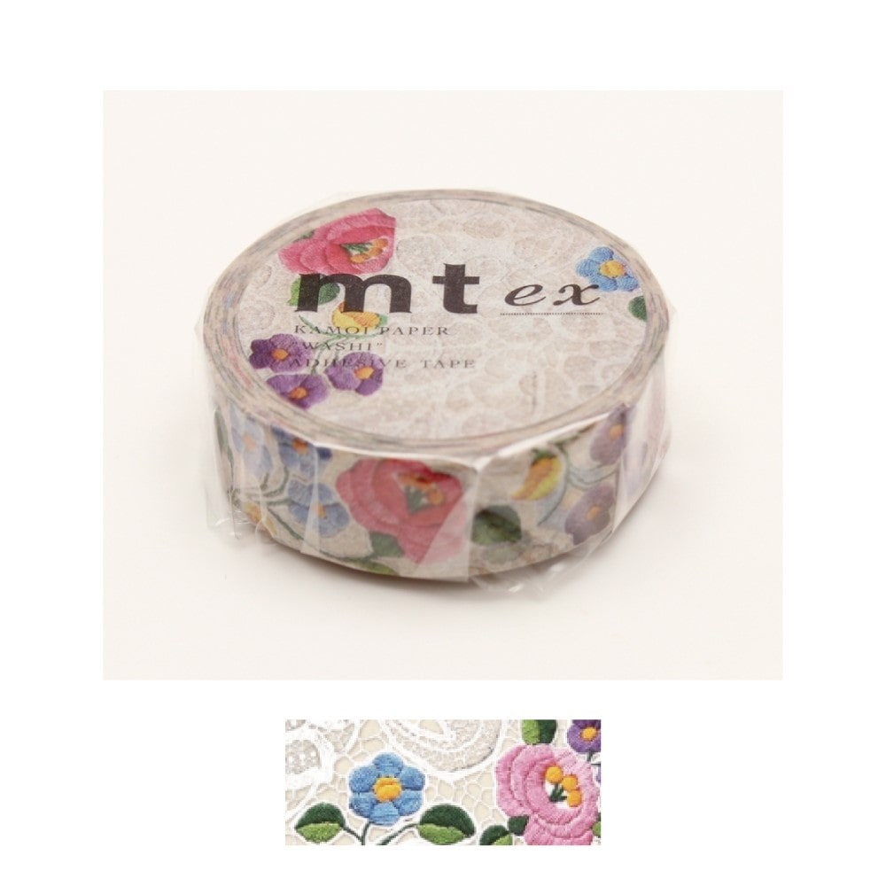 カモ井加工紙　ＭＴＥＸ１Ｐ１０５Ｒ　１５ｍｍ×７ｍ巻 レース／カロチャ