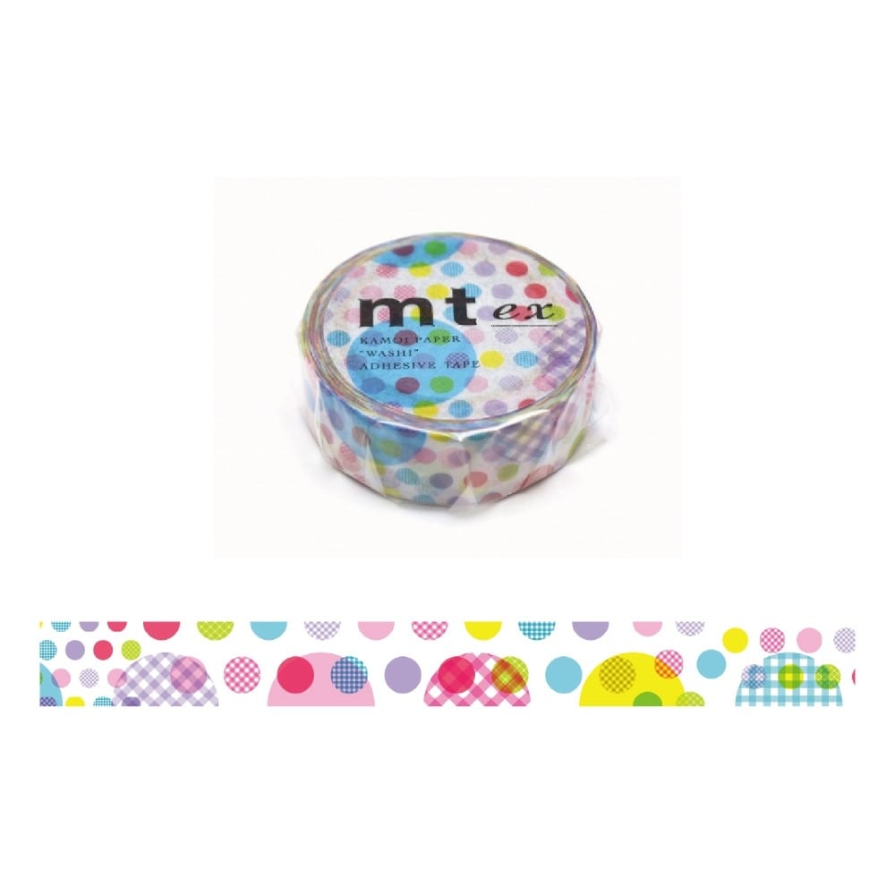 カモ井加工紙　ＭＴＥＸ１Ｐ１０８Ｒ　１５ｍｍ×７ｍ巻 ランダムドット