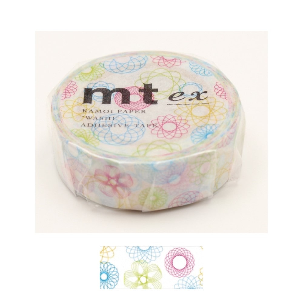 カモ井加工紙　ＭＴＥＸ１Ｐ１１０Ｒ　１５ｍｍ×７ｍ巻 スピログラフ